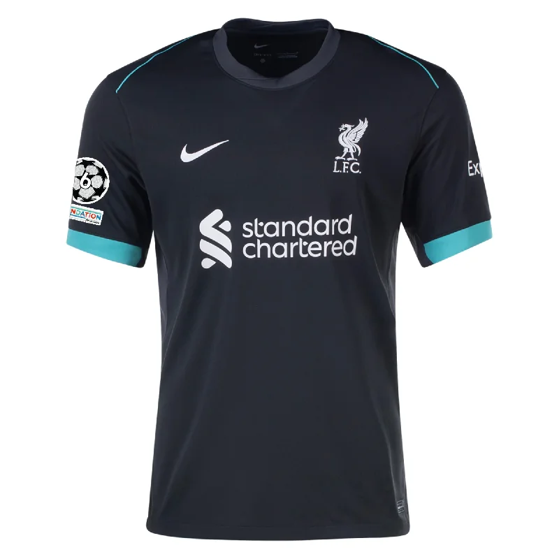 Nike Liverpool Away Jersey w/ Champions League Patches 24/25 (Night Forest/Washed Teal) Youthful Men's Pop Nike Liverpool Away Jersey w/ Champions League Patches 24/25 (Night Forest/Washed Teal) Youthful Men's Pop