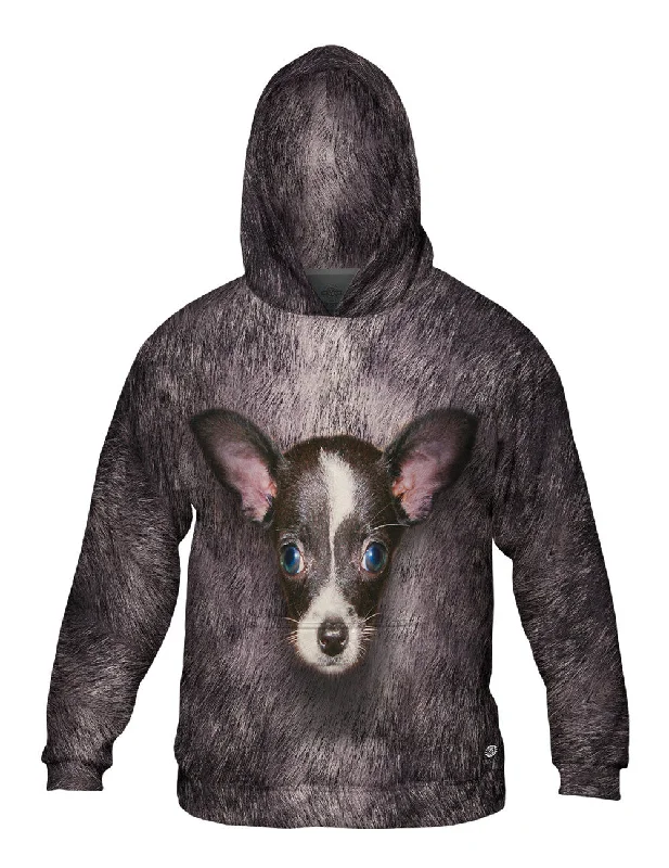 Black Chihuahua Face Polished Men's Satin