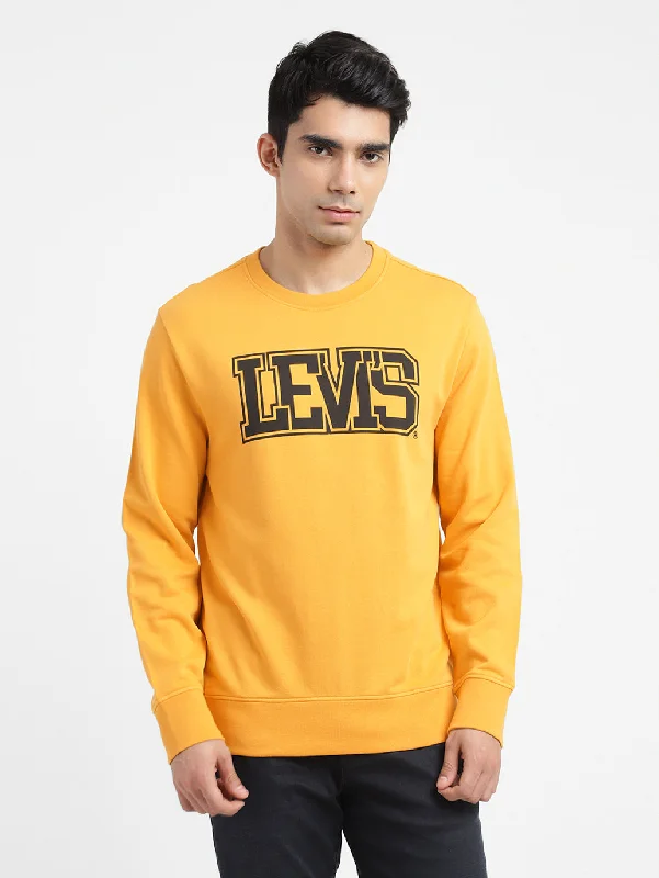 Men's Printed Crew Neck Sweatshirt Unique Men's Upcycled