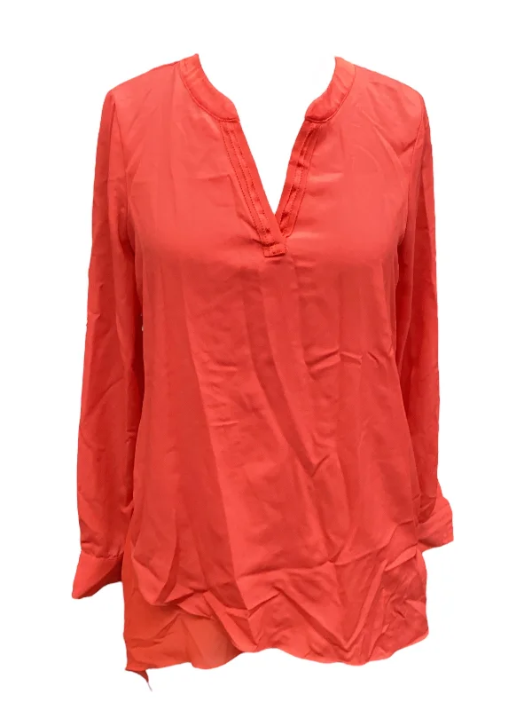 Top Long Sleeve By White House Black Market In Red, Size: Xs Sporty Men's Athleisure 