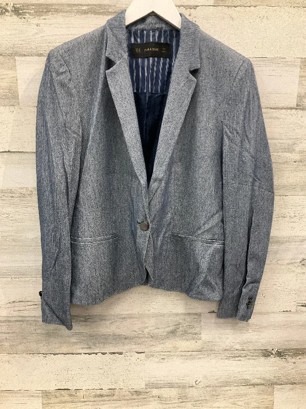 Blazer By Zara Basic In Blue, Size: Xl Business