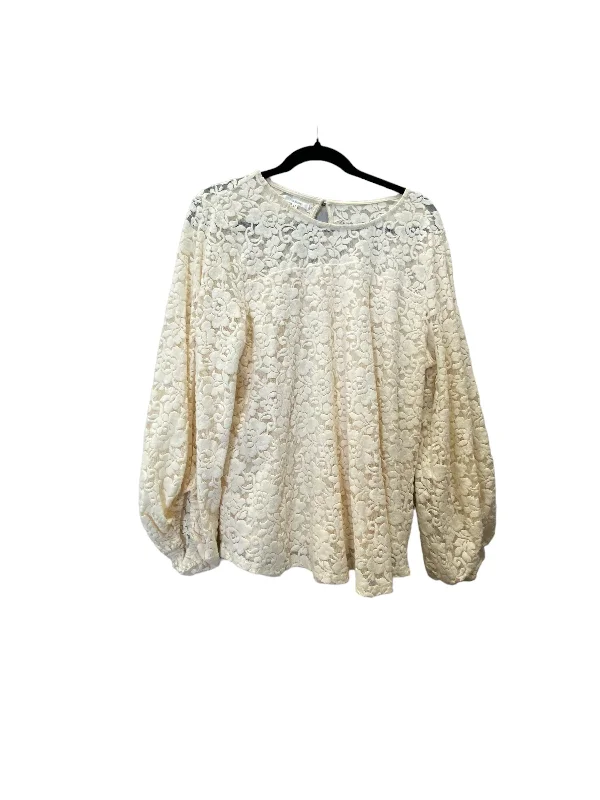 Top Long Sleeve By Maurices In Beige, Size: L Cozy Men's Winter