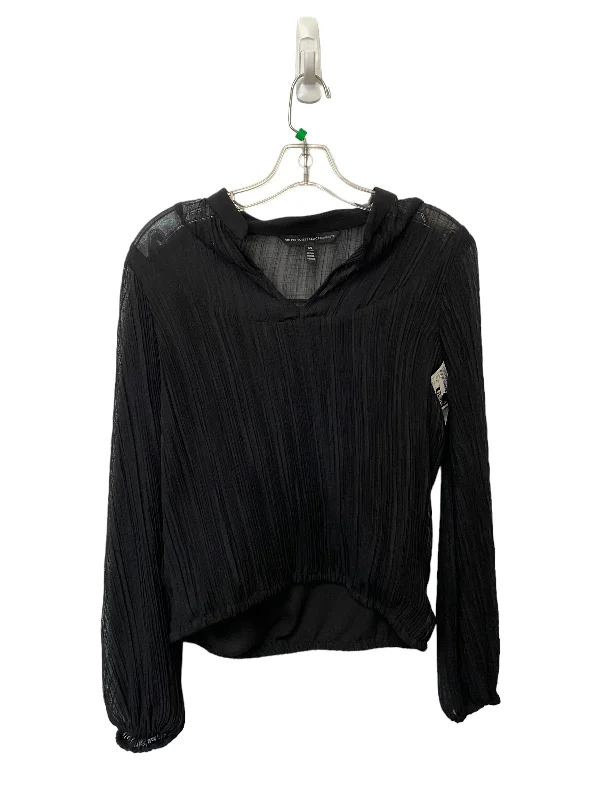 Top Long Sleeve By White House Black Market In Black, Size: Xs Sleek Men's Contemporary 