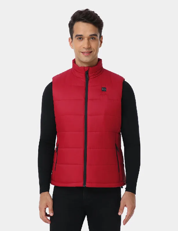 Men's Classic Heated Vest - Red/Green/Gray Modern Men's Tech