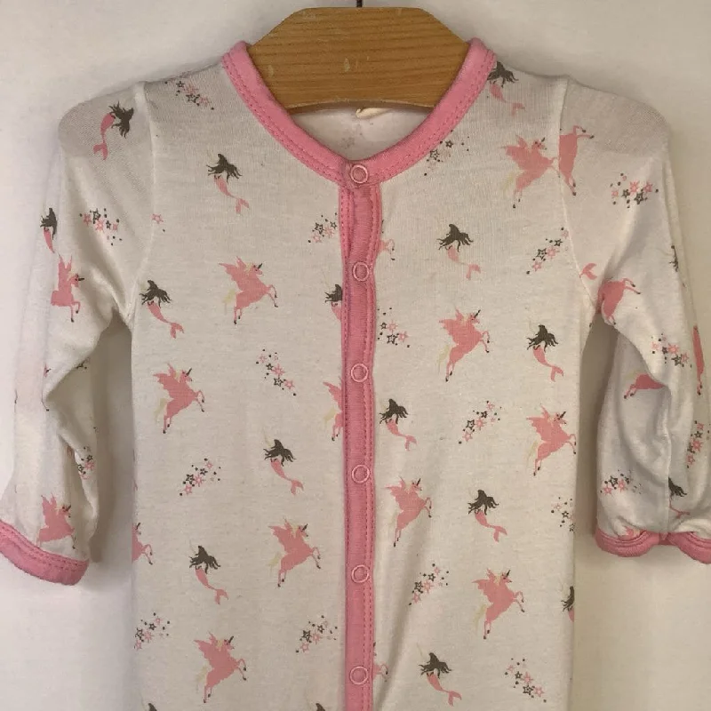 Size 3-6m: Kyte Baby White & Pink Flying Unicorn & Mermaids Long Sleeve PJS Minimalist Men's Casual 