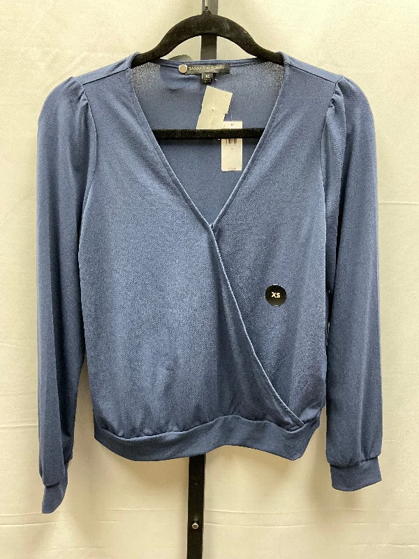 Top Long Sleeve By Banana Republic In Blue, Size: Xs Polished Men's Satin