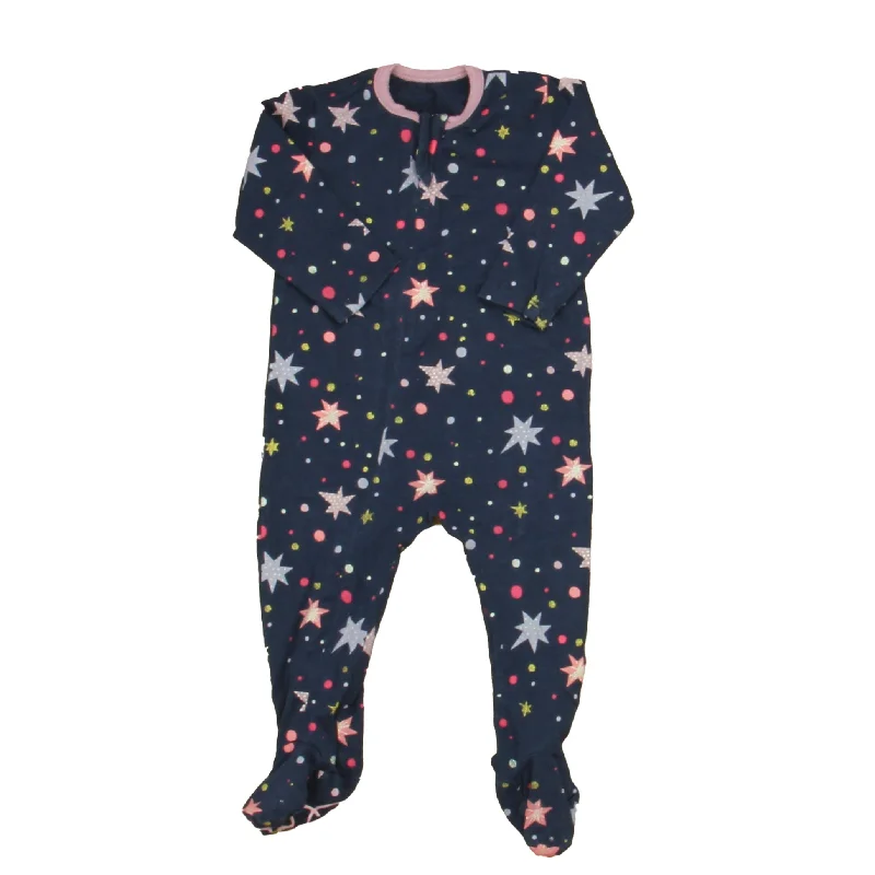 Egg Girls Navy | Purple | Pink Stars 1-piece footed Pajamas Polished Men's Silk