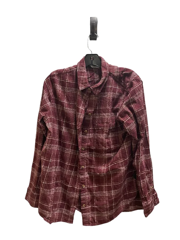 Top Long Sleeve By Sonoma In Plaid Pattern, Size: L Cclassic Men's Tweed