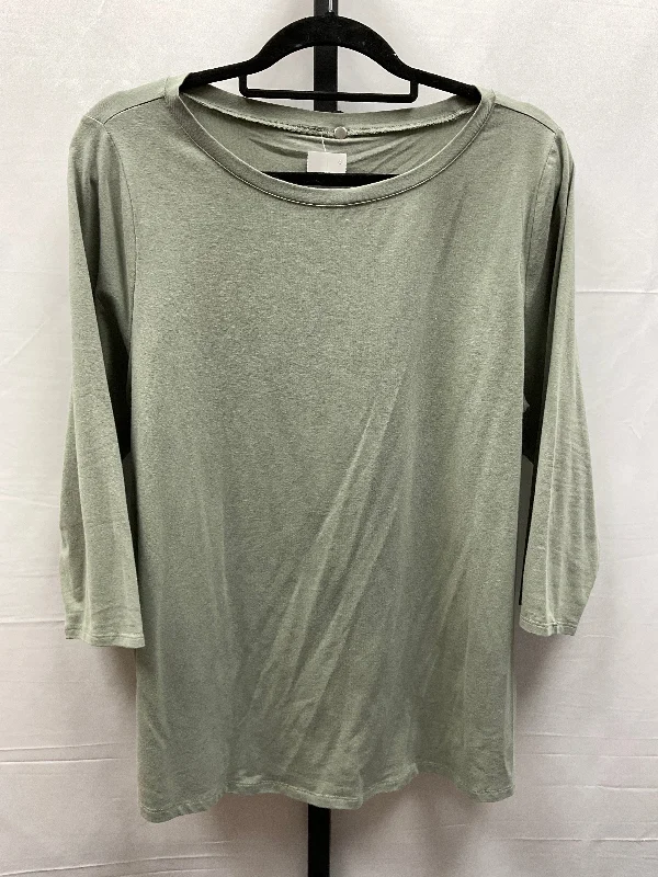 Top Long Sleeve By Belle By Kim Gravel In Green, Size: L Trendy Men's Bucket