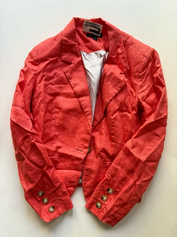 Blazer By For Cynthia In Orange, Size: S Refined Men's Velvet