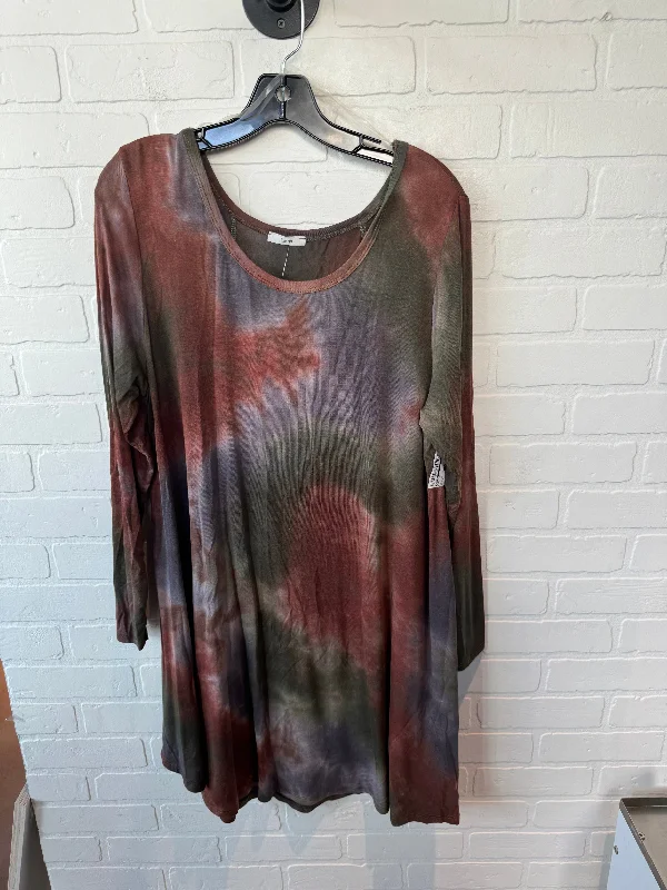 Tunic Long Sleeve By Jodifl In Tie Dye, Size: L Cool Men's Skate