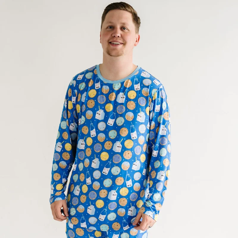 Blue Cookies & Milk Men's Pajama Top Cool Men's Skate