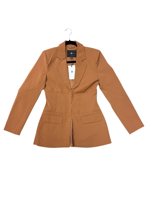 Blazer By 7 For All Mankind In Brown, Size: S Polished Men's Satin