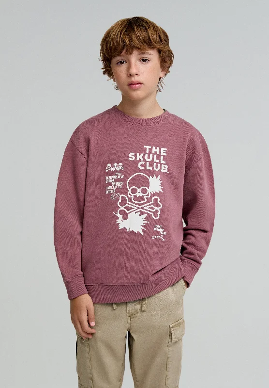 SKULL CLUB LOGO SWEATSHIRT Trendy Men's Bucket
