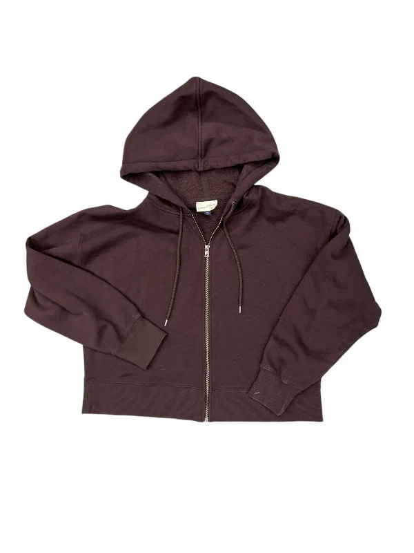 Sweatshirt Hoodie By Universal Thread In Brown, Size: 2x Laid