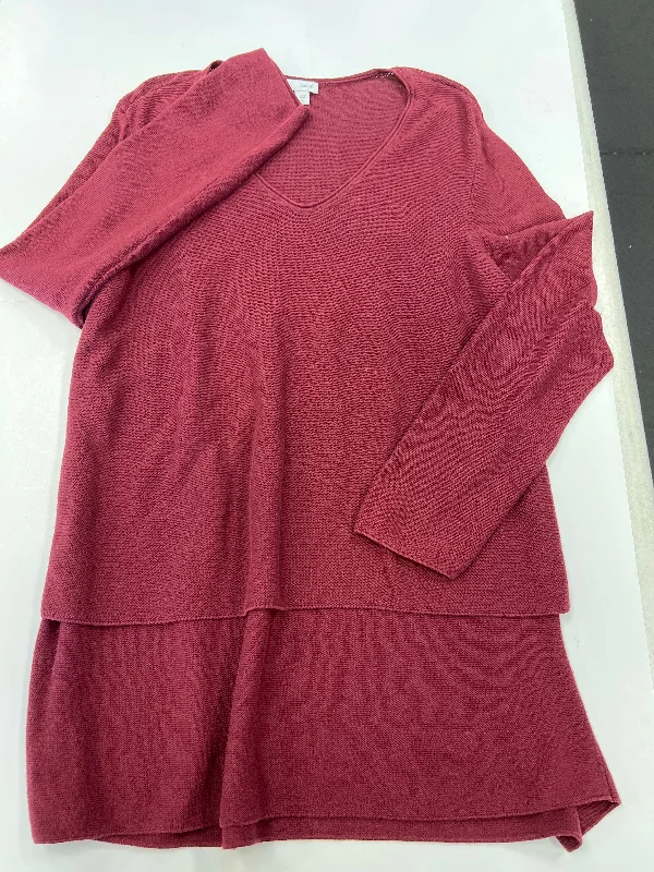 Top Long Sleeve By Pure Jill In Red, Size: L Preppy Men's College