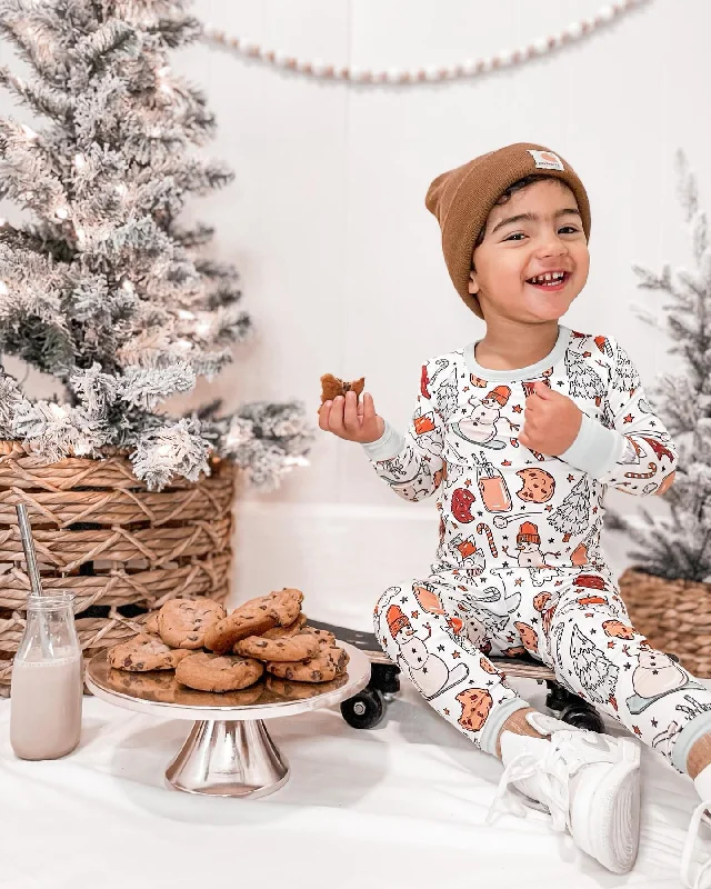 Preorder BLP0688 NO MOQ Snowman Milk biscuit Long sleeve trousers pajamas set Rugged Men's Outdoor 