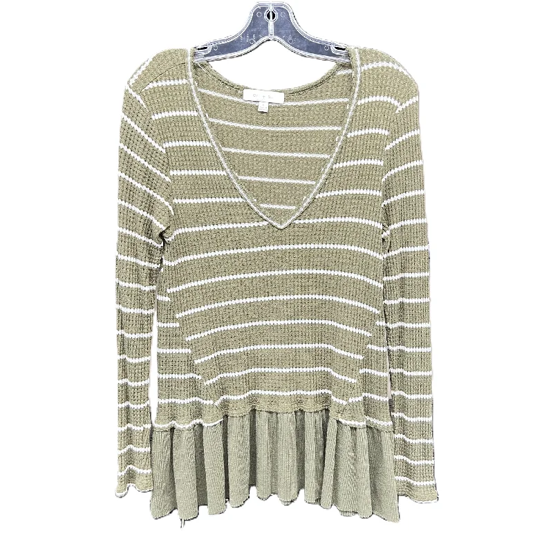 Top Long Sleeve By Eri + Ali In Green, Size: S Tough Men's Military