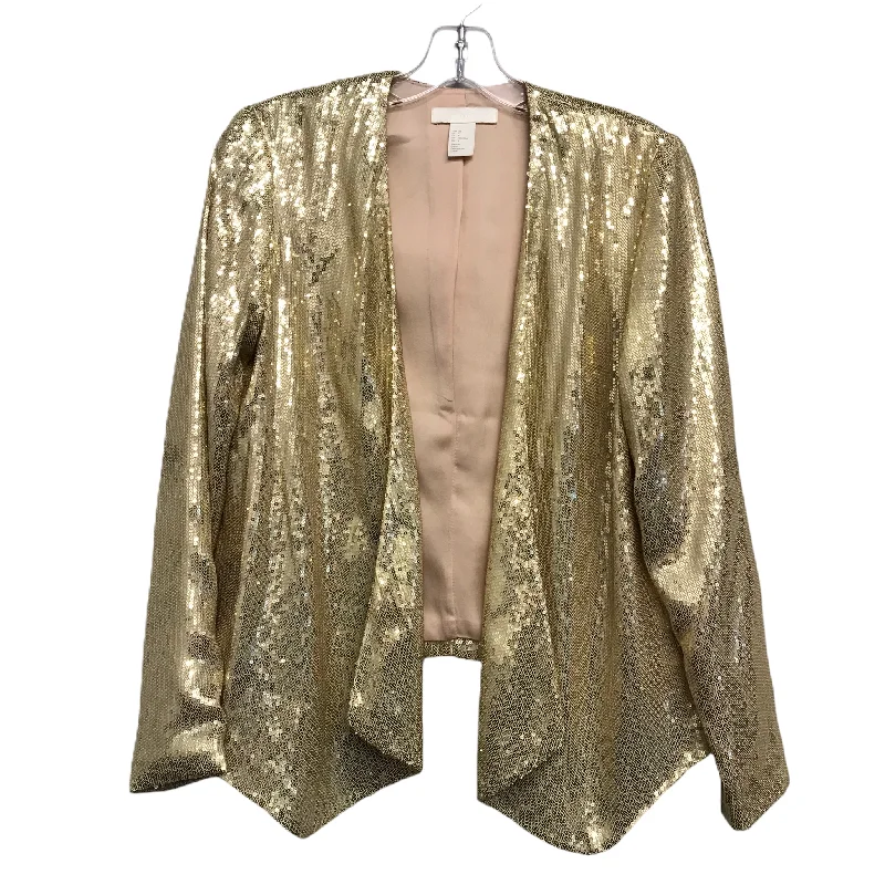 Blazer By H&m In Gold, Size: S Masculine Men's Thick