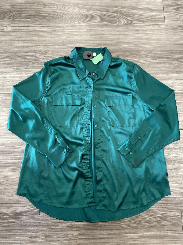 Top Long Sleeve By Equipment In Green, Size: Xl Unique Men's Patch