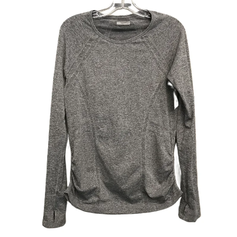 Top Long Sleeve By Athleta In Grey, Size: M Traditional Men's Wool