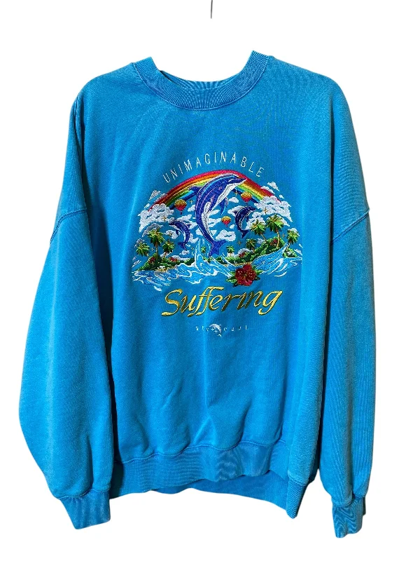 Sweatshirt Collar By Clothes Mentor In Blue, Size: 2x Refined Men's Velvet