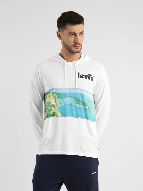 Men's Graphic Print Hooded Sweatshirt Luxurious Men's High