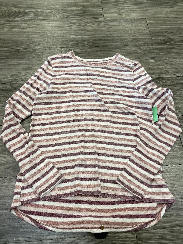 Top Long Sleeve By American Eagle In Striped Pattern, Size: S Luxurious Men's High
