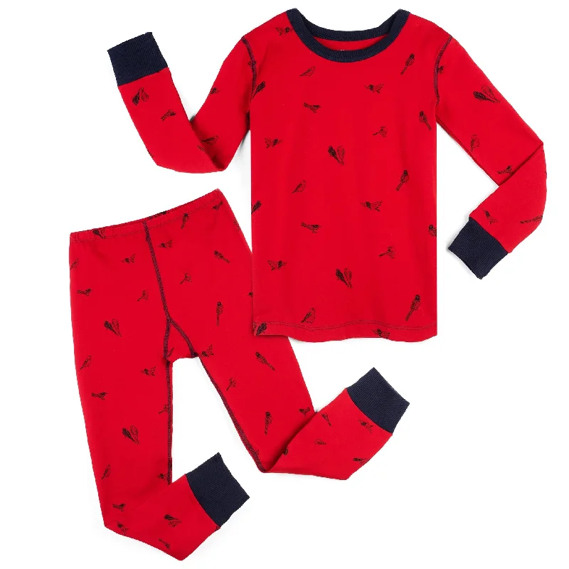 Mightly Girls Love Birds 2-piece Pajamas Stylish Men's Neon