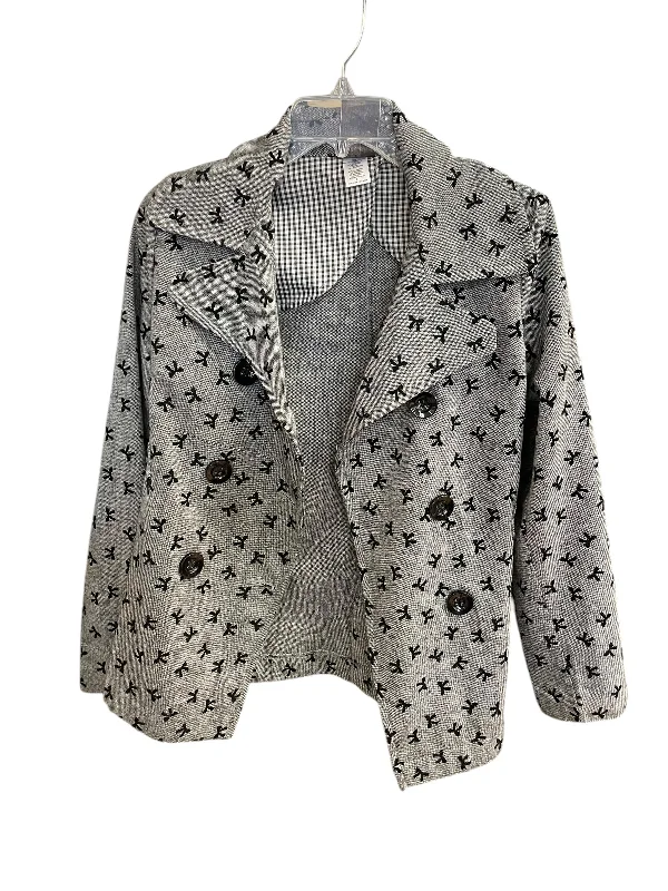 Blazer By Clothes Mentor In Grey, Size: L Street