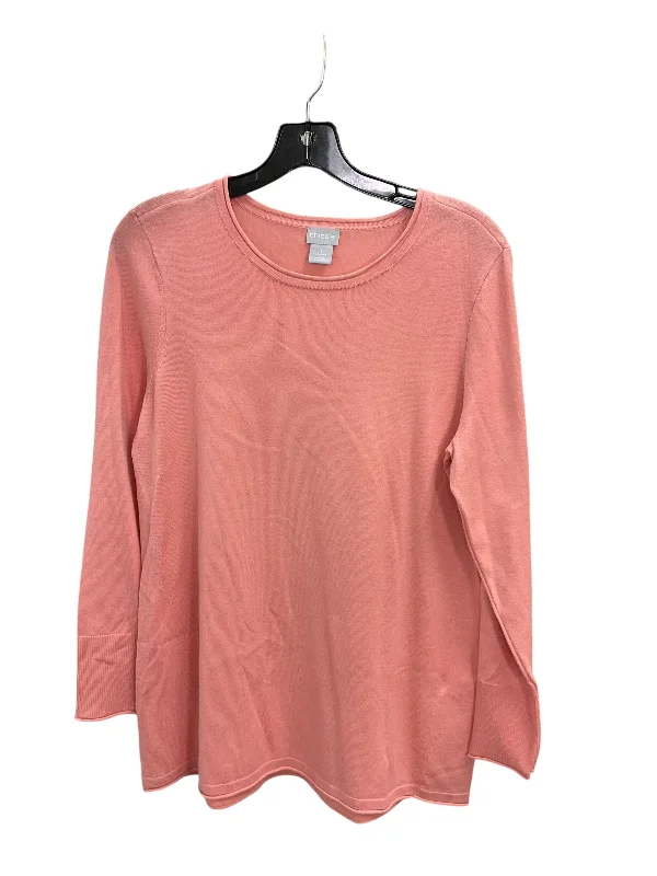 Top Long Sleeve By Chicos In Peach, Size: S Earthy Men's Sustainable 