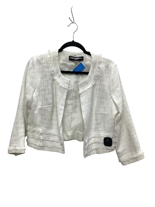 Blazer By Karl Lagerfeld In White, Size: L Youthful Men's Pop