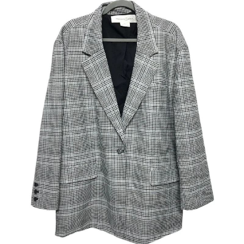 Blazer By Treasure And Bond In Black & White, Size: Xxl Refined Men's Hand