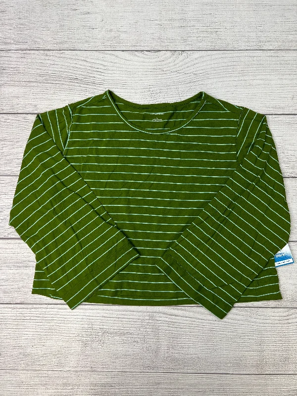 Top Long Sleeve By Anthropologie In Green, Size: Xl Casual Men's Loose