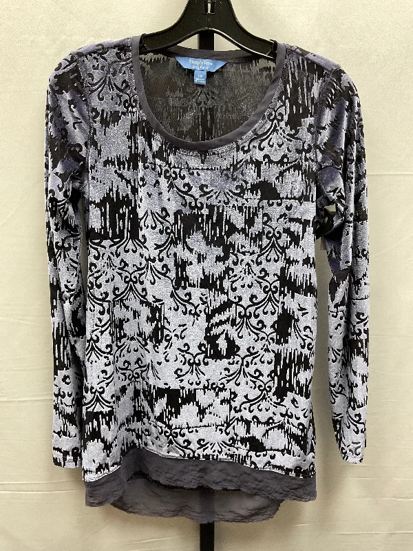 Top Long Sleeve By Simply Vera In Navy, Size: Xs Confident Men's High