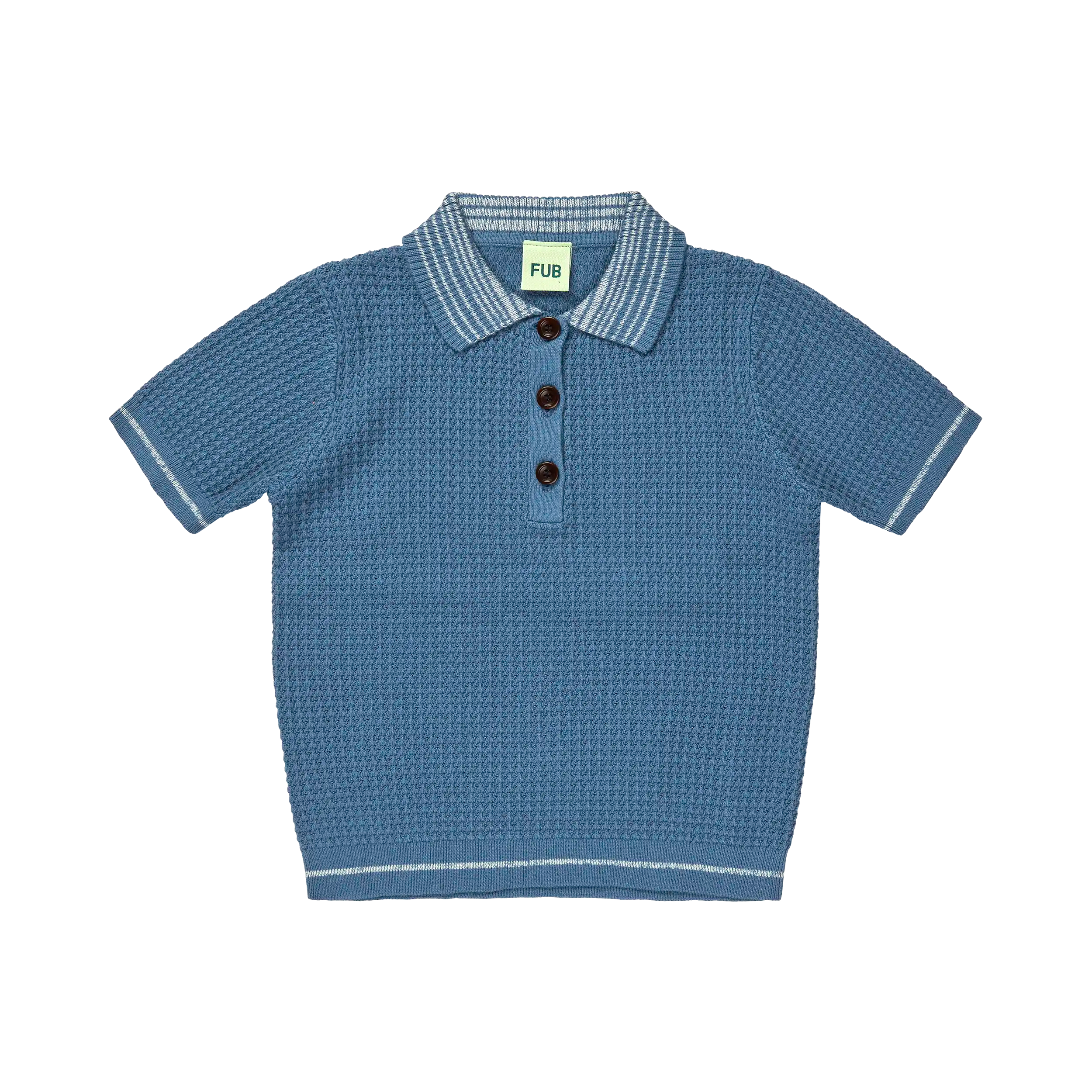 2025-STRUCTURE POLO-Washed Indigo Unique Men's Upcycled