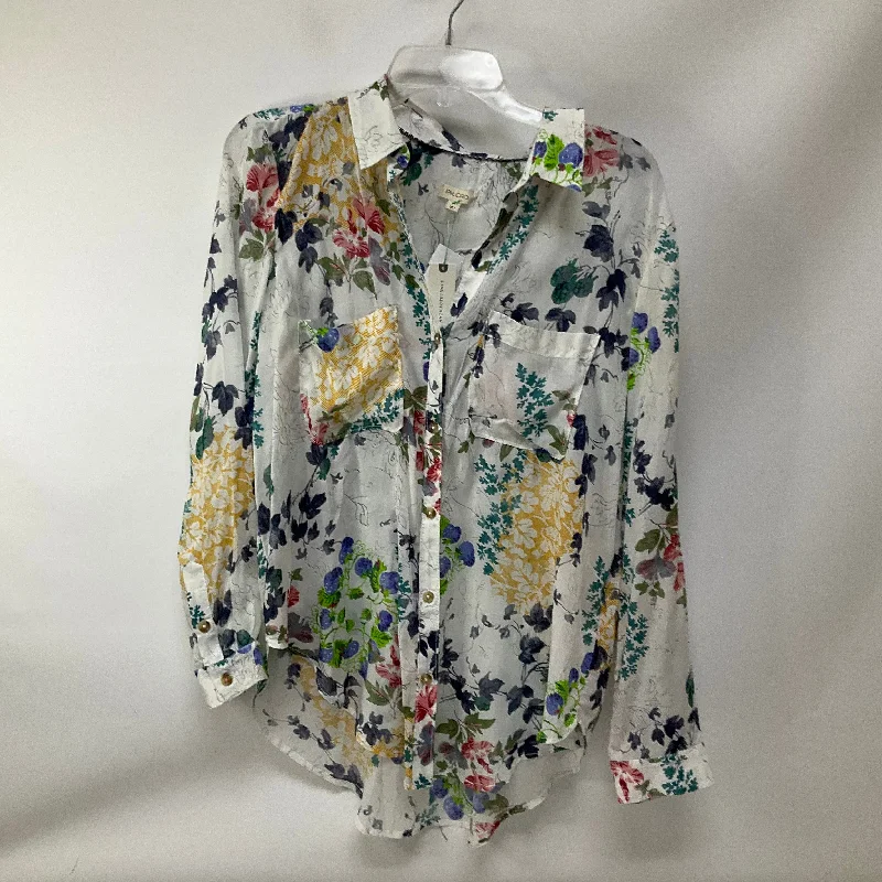 Top Long Sleeve By Anthropologie In Floral Print, Size: S Traditional Men's Country