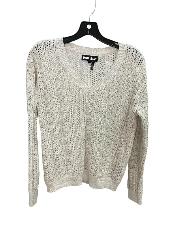 Top Long Sleeve By Dkny In Cream, Size: S Tailored