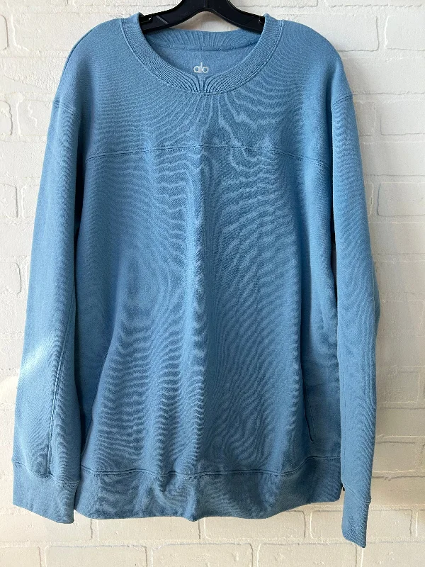 Athletic Sweatshirt Crewneck By Alo In Blue, Size: Xl Relaxed Men's Beach