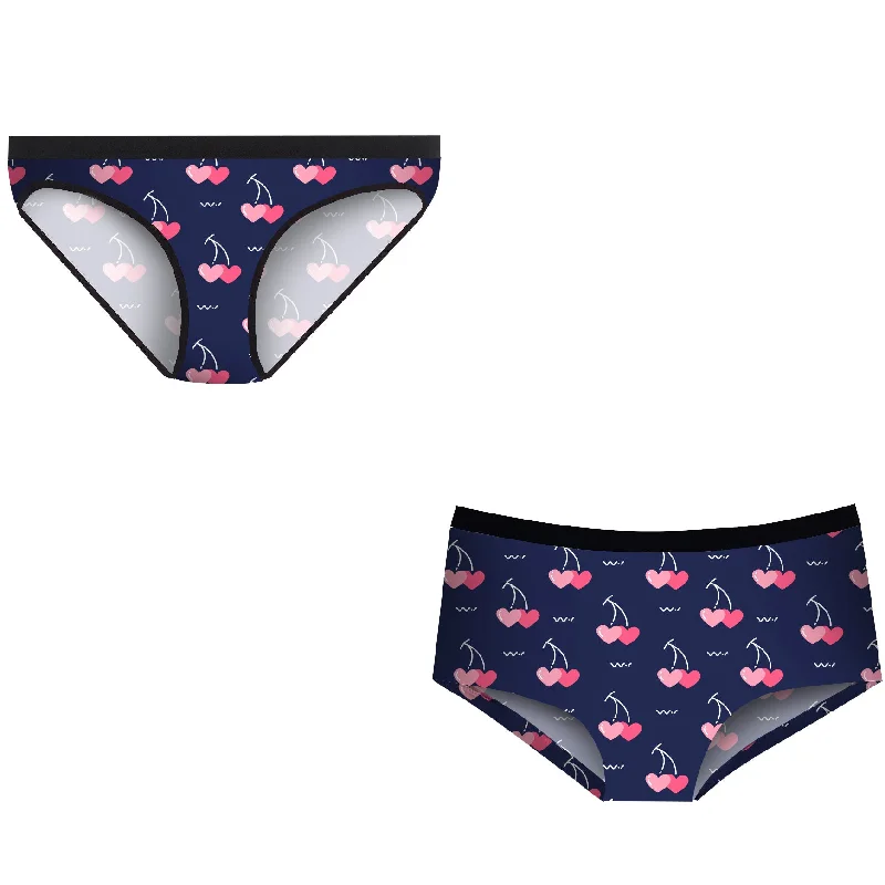 Matching Pairs Cheeky/Bikini - CherryHearts Organic