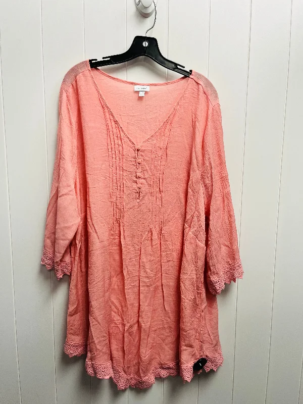 Top Long Sleeve By Avenue In Pink, Size: 24 Practical Men's Quick
