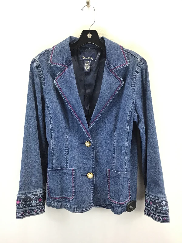 Blazer By Denim And Co Qvc In Blue Denim, Size: S Youthful Men's Anime