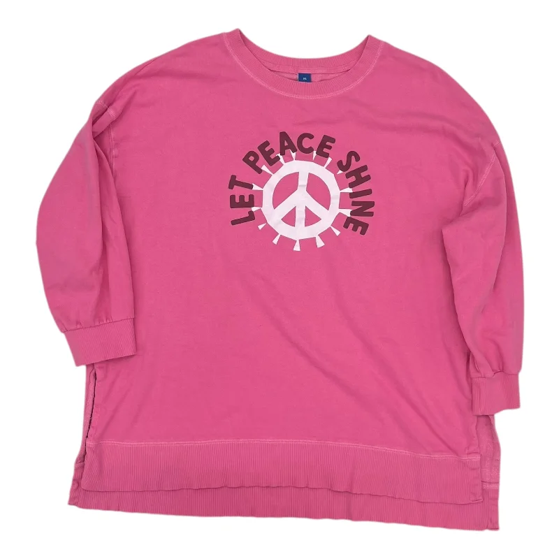 Sweatshirt Crewneck By Old Navy In Pink, Size:Xl Confident Men's Power