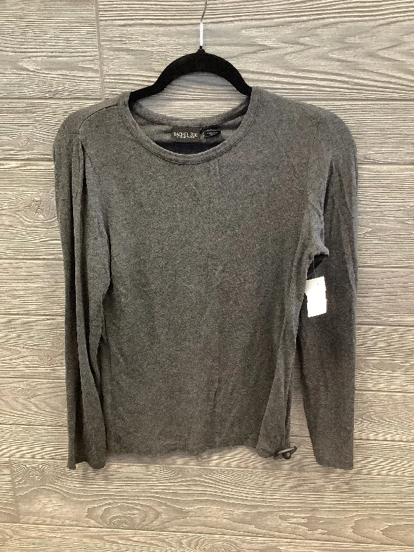 Top Long Sleeve Basic By Rachel Zoe In Grey, Size: M Sporty Men's Athleisure 