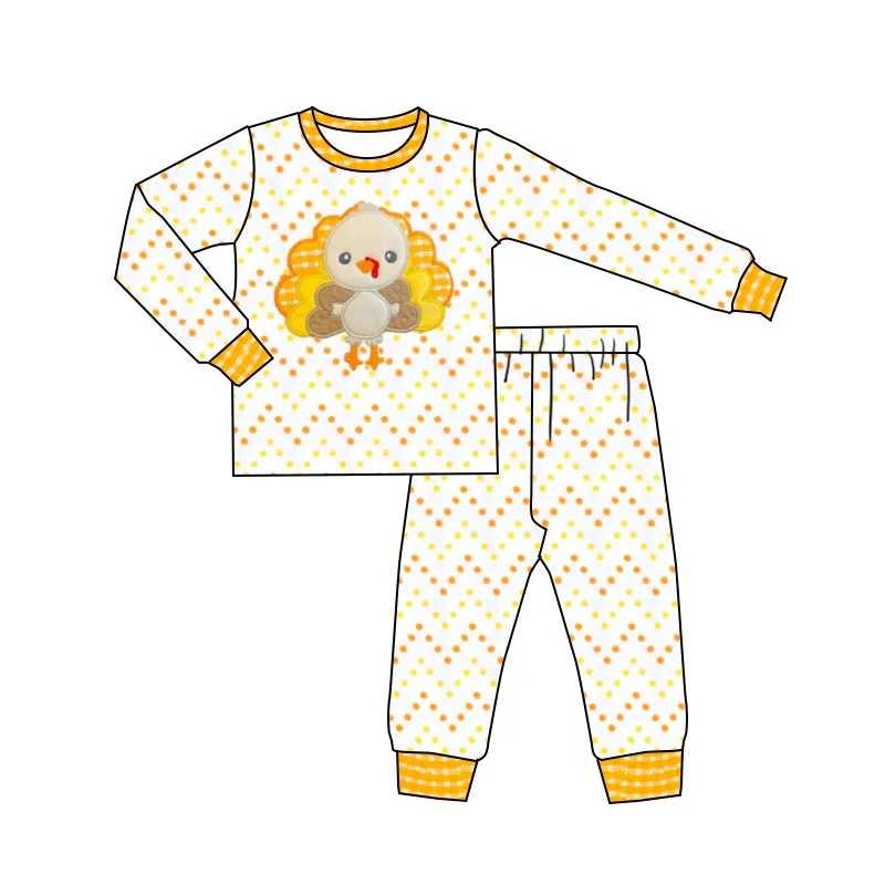 Preorder BLP0730 NO MOQ Turkey yellow-orange polka dots white long-sleeved pants pajamas set Artistic Men's Avant Preorder BLP0730 NO MOQ Turkey yellow-orange polka dots white long-sleeved pants pajamas set Artistic Men's Avant