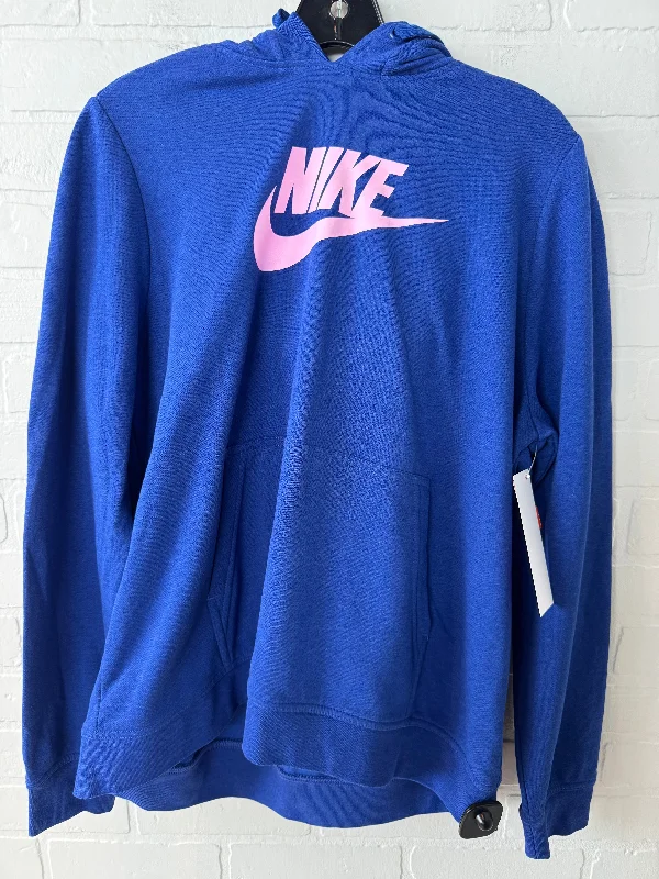 Athletic Sweatshirt Hoodie By Nike In Blue, Size: Xl Hip Men's Urban