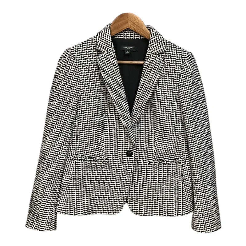 Blazer By Ann Taylor In Black & White, Size: M Practical Men's Quick