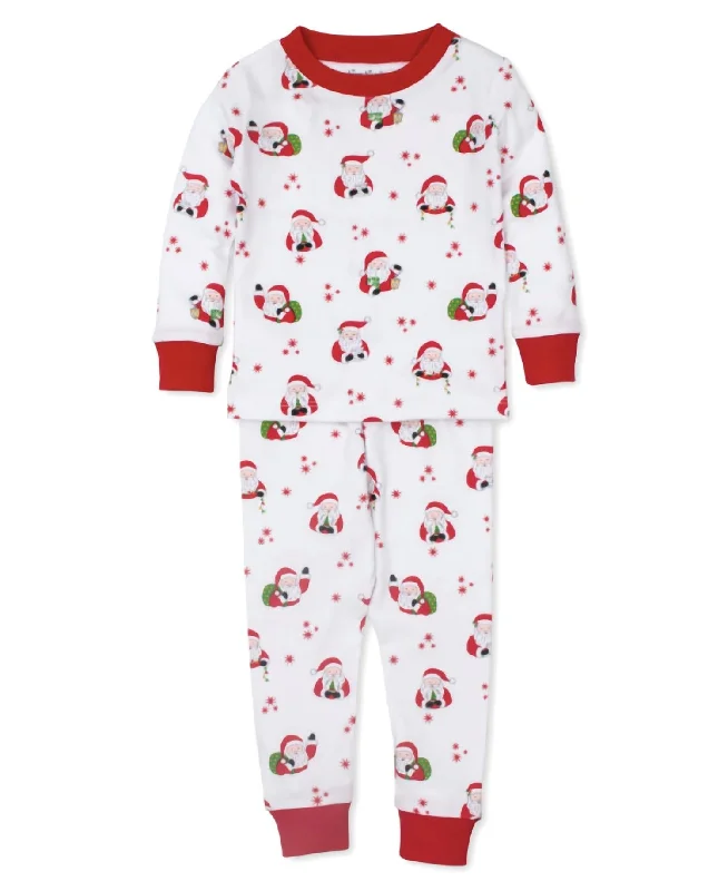 Kids' Jolly Santas Pajama Set In Red Multi Bohemian Men's Free