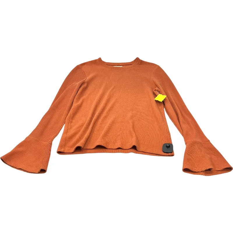 Top Long Sleeve By Madewell In Orange, Size: Xl Rugged Men's Outdoor 