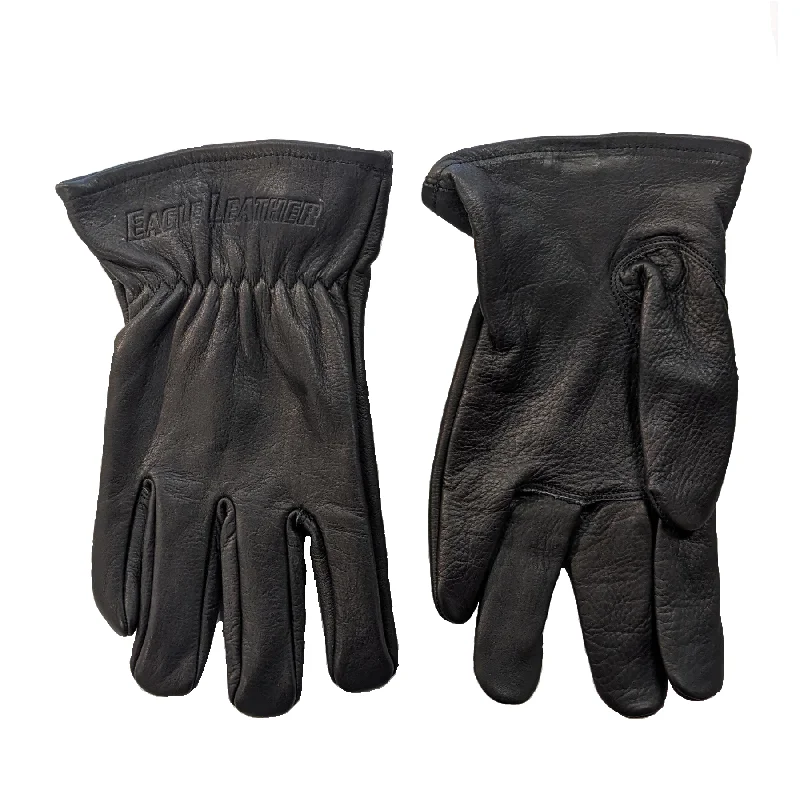 Short Unlined Cowhide Gloves Cozy Men's Sherpa